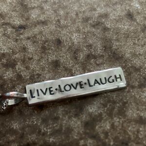 925 Silver 'Live Love Laugh' Pendant
